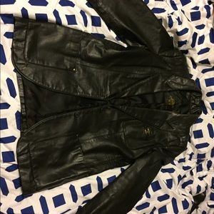 etienne aigner leather jacket